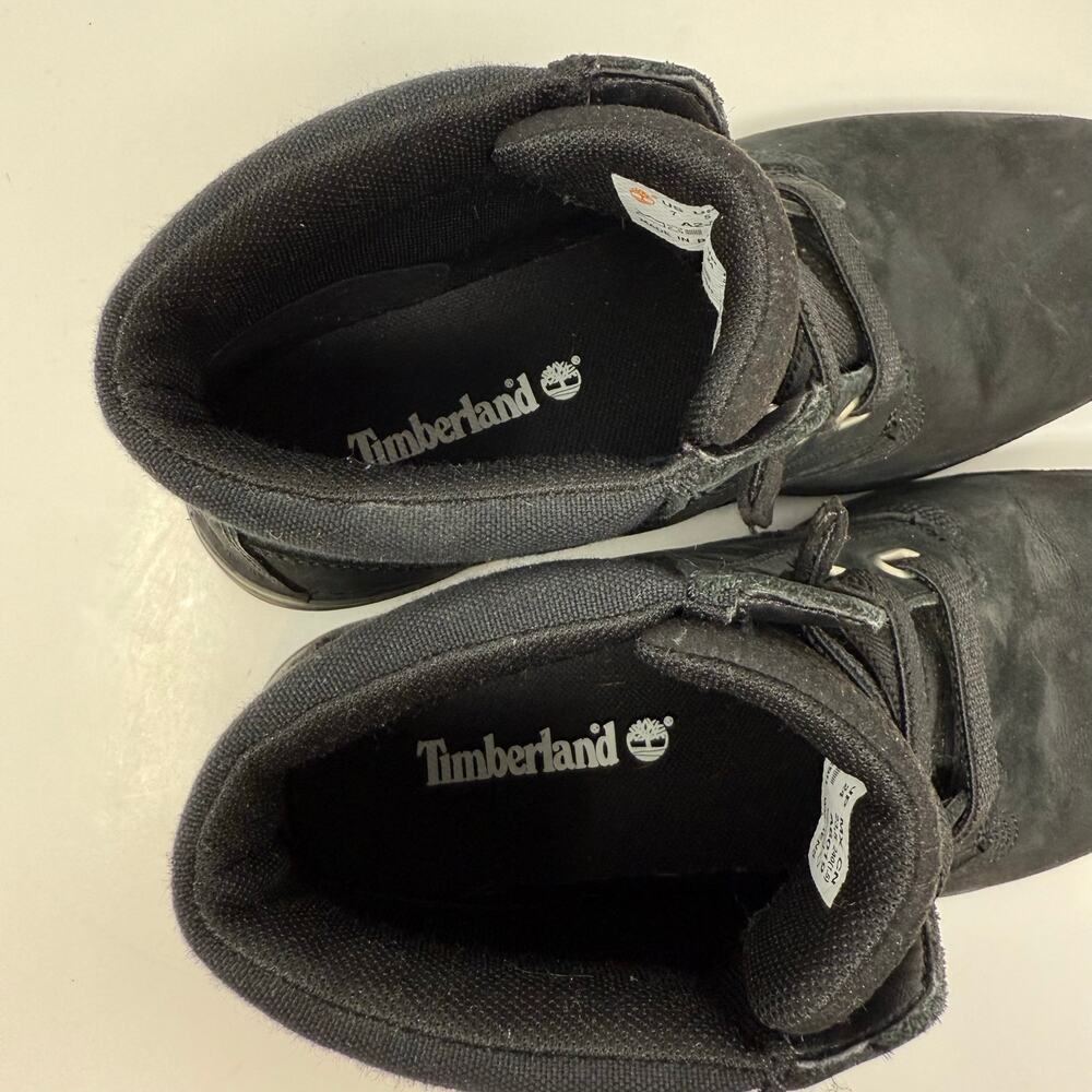 Timberland Hiking Boots Women's 7 Black Suede Leather Hikers Outdoors - Picture 3 of 12